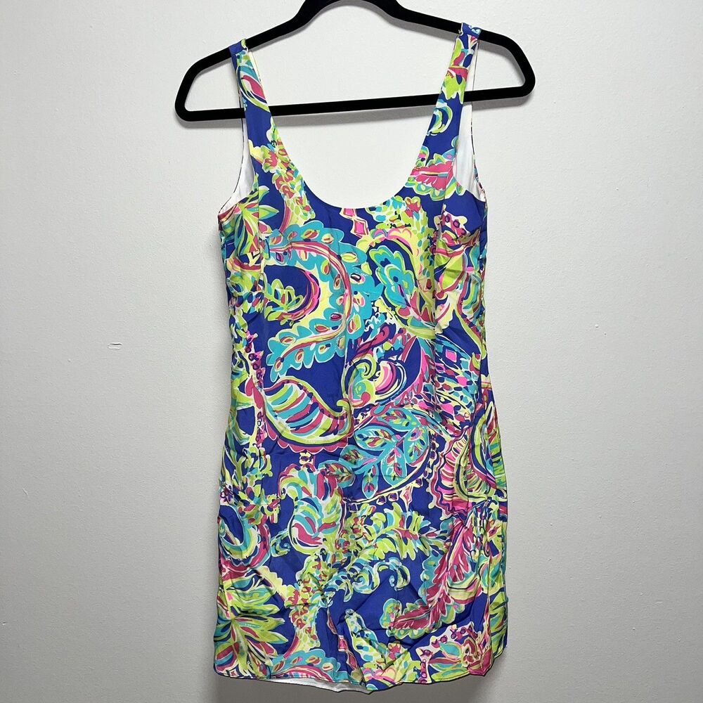 Lilly Pulitzer Women's 100% Silk Poppy Toucan Play Mini Dress Scoop Back XS
